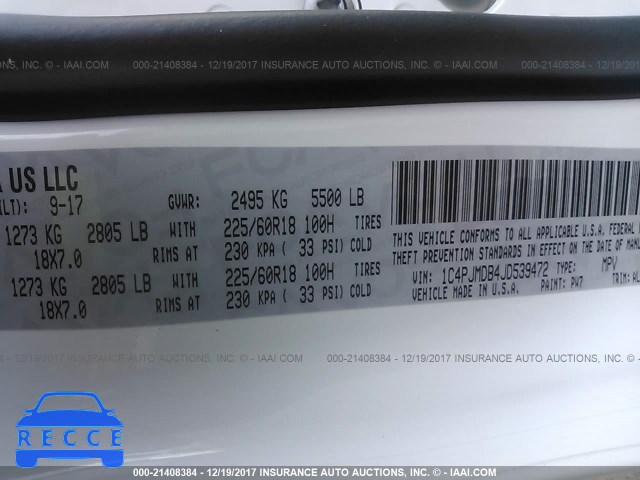 2018 JEEP CHEROKEE LIMITED 1C4PJMDB4JD539472 image 8