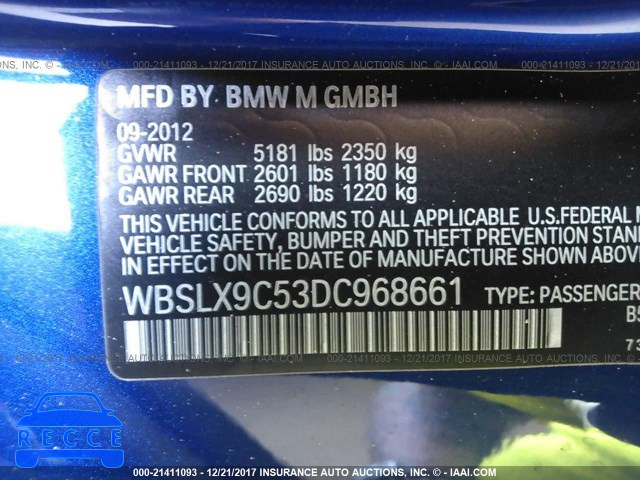 2013 BMW M6 WBSLX9C53DC968661 зображення 8