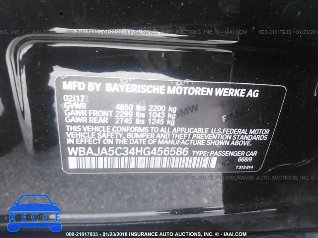 2017 BMW 530 I WBAJA5C34HG456586 image 8
