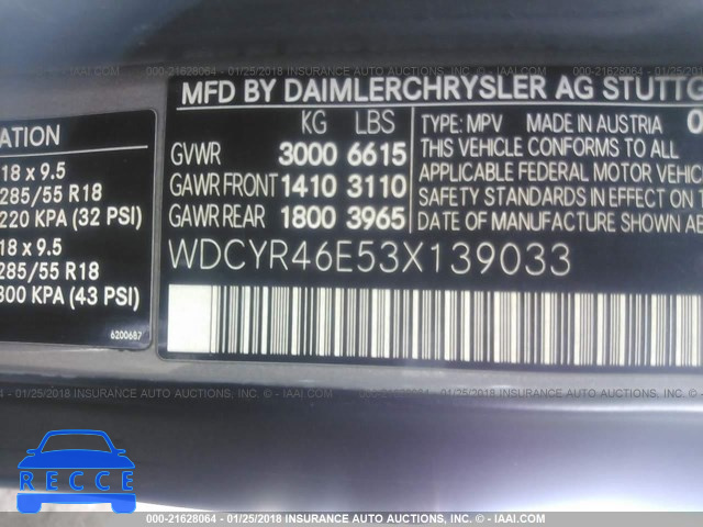 2003 MERCEDES-BENZ G 55 AMG WDCYR46E53X139033 зображення 8