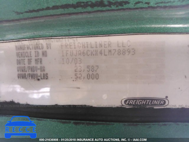 2004 FREIGHTLINER COLUMBIA COLUMBIA 1FUJA6CKX4LM78893 image 9