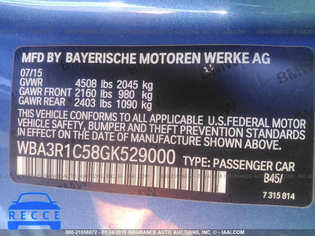 2016 BMW 435 I WBA3R1C58GK529000 image 8