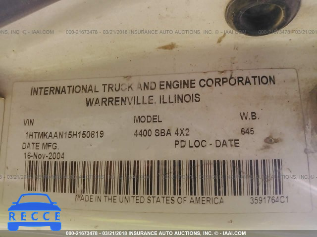 2005 INTERNATIONAL 4000 4400 1HTMKAAN15H150819 Bild 9