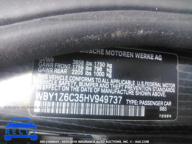 2017 BMW I3 BEV WBY1Z6C35HV949737 зображення 8