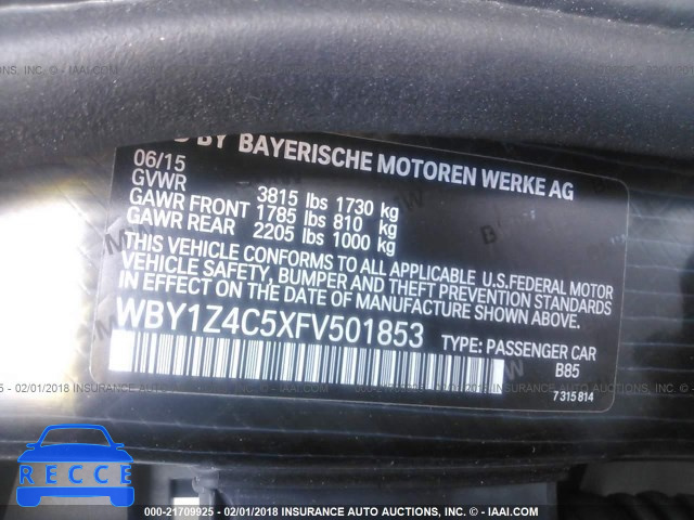 2015 BMW I3 REX WBY1Z4C5XFV501853 Bild 8