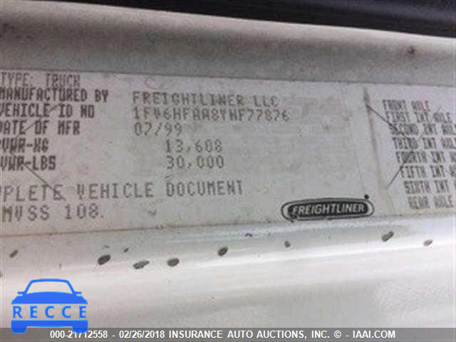 2000 FREIGHTLINER FL70 FL70 1FV6HFAA8YHF77876 image 9