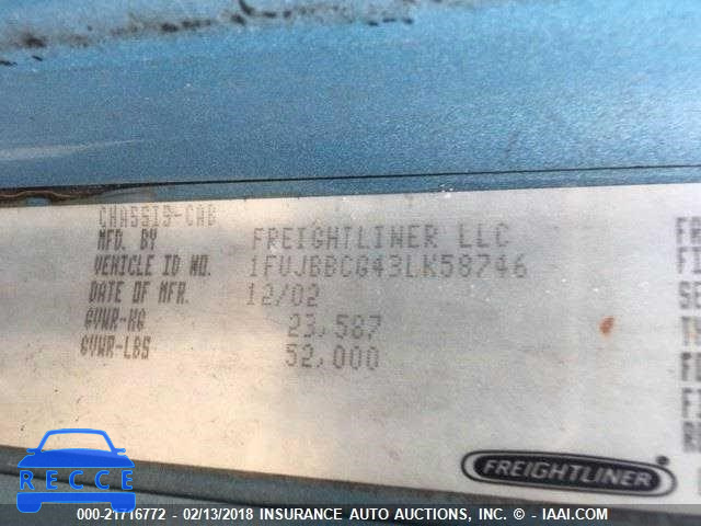 2003 FREIGHTLINER ST120 ST120 1FUJBBCG43LK58746 image 9