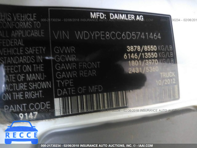 2013 FREIGHTLINER SPRINTER 2500 WDYPE8CC6D5741464 Bild 8