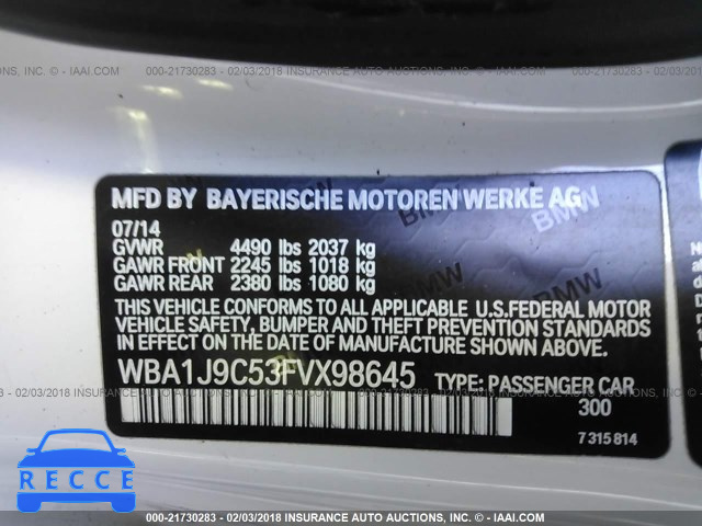 2015 BMW M235XI WBA1J9C53FVX98645 Bild 8