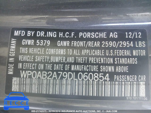 2013 PORSCHE PANAMERA S/4 WP0AB2A79DL060854 image 8