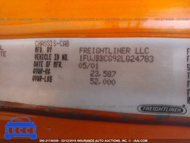 2002 FREIGHTLINER ST120 ST120 1FUJBBCG92LG24783 image 9