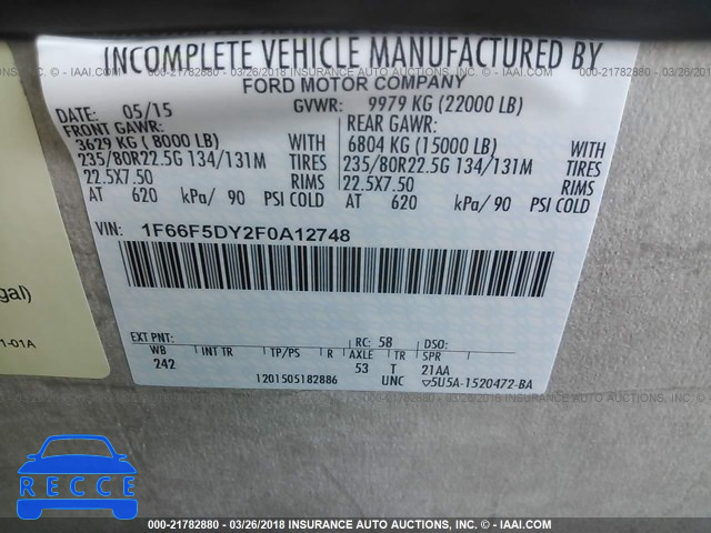 2015 FORD F53 1F66F5DY2F0A12748 image 8