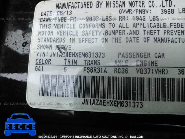 2014 NISSAN 370Z TOURING/NISMO JN1AZ4EHXEM631373 зображення 8