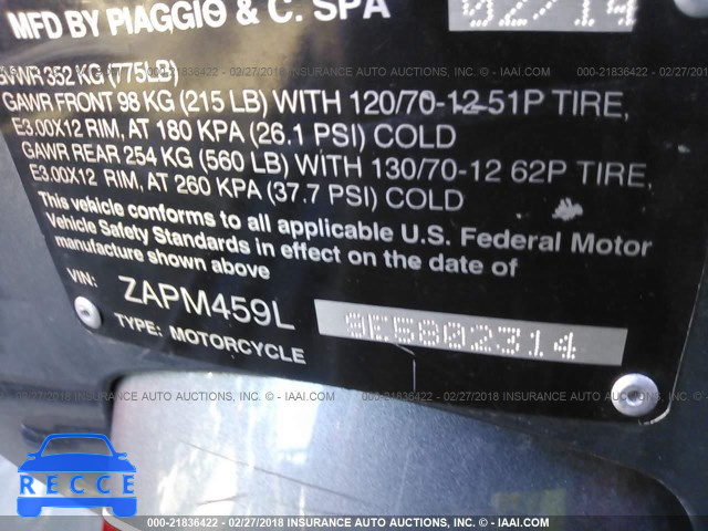 2014 VESPA GTS 300 SUPER ZAPM459L9E5802314 Bild 9