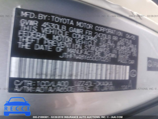 2005 LEXUS SC 430 JTHFN48Y650070251 image 8