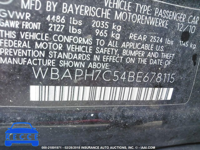 2011 BMW 328 I WBAPH7C54BE678115 image 8