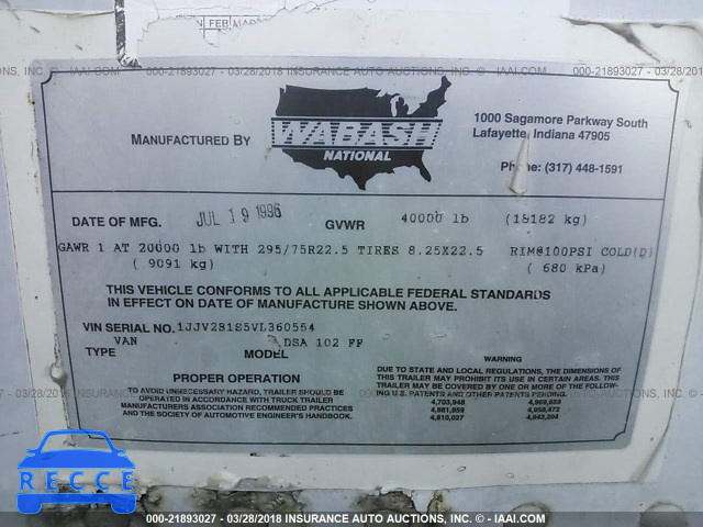 1997 WABASH NATIONAL CORP VAN 1JJV281S5VL360554 image 8