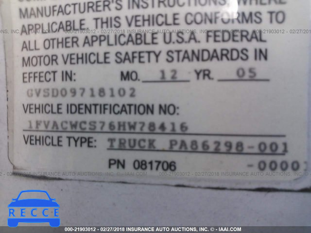 2006 FREIGHTLINER M2 106 MEDIUM DUTY 1FVACWCS76HW78416 image 9