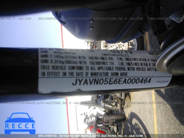 2014 YAMAHA XVS950 CU JYAVN05E6EA000464 зображення 9