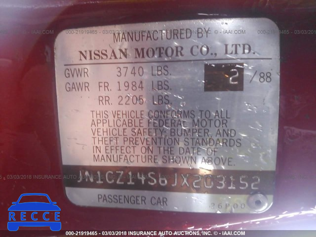 1988 NISSAN 300ZX JN1CZ14S6JX203152 Bild 8