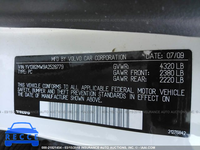 2010 VOLVO V50 2.4I YV1382MW9A2528779 image 8