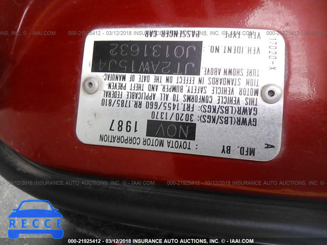1988 TOYOTA MR2 T-BAR JT2AW15J4J0131632 Bild 8