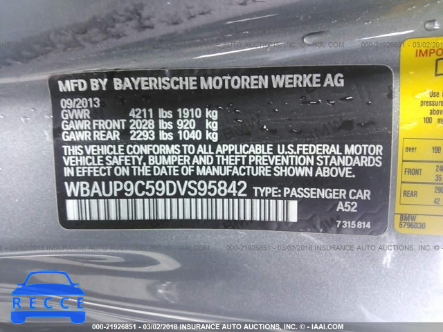 2013 BMW 128 I WBAUP9C59DVS95842 image 8