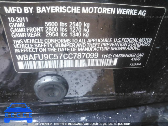 2012 BMW 550 XI WBAFU9C57CC787099 image 8
