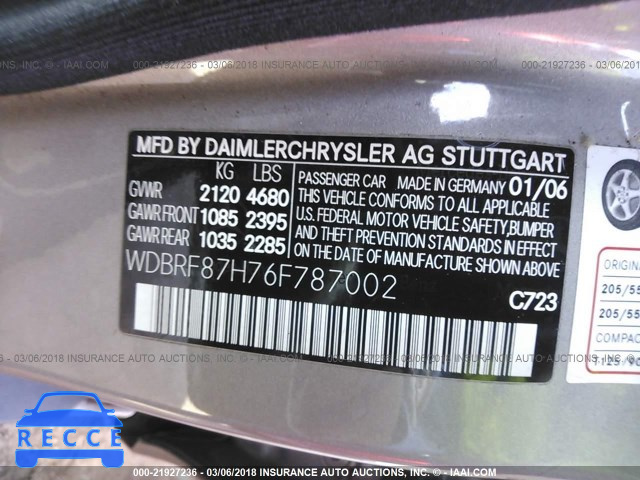 2006 MERCEDES-BENZ C 350 4MATIC WDBRF87H76F787002 image 8