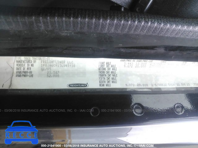 2005 FREIGHTLINER COLUMBIA COLUMBIA 1FUJA6CV15LU45938 зображення 9
