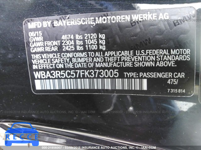 2015 BMW 435 XI WBA3R5C57FK373005 image 8