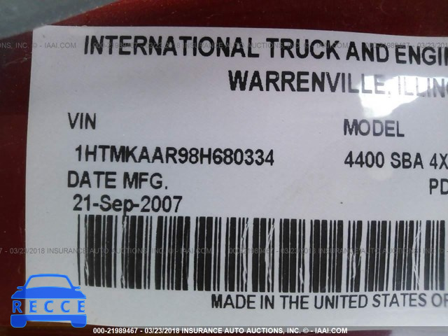 2008 INTERNATIONAL 4000 4400 1HTMKAAR98H680334 image 9