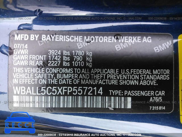 2015 BMW Z4 SDRIVE28I WBALL5C5XFP557214 image 8