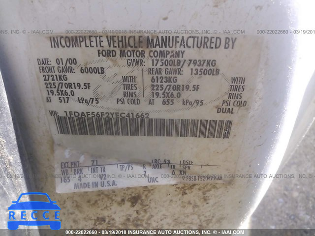 2000 FORD F550 SUPER DUTY 1FDAF56F2YEC41662 Bild 9