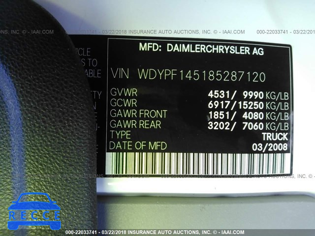 2008 FREIGHTLINER SPRINTER 3500 WDYPF145185287120 image 8