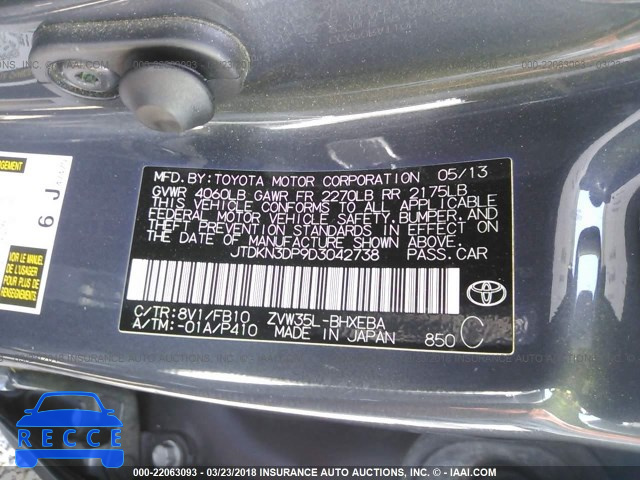 2013 TOYOTA PRIUS PLUG-IN JTDKN3DP9D3042738 image 8