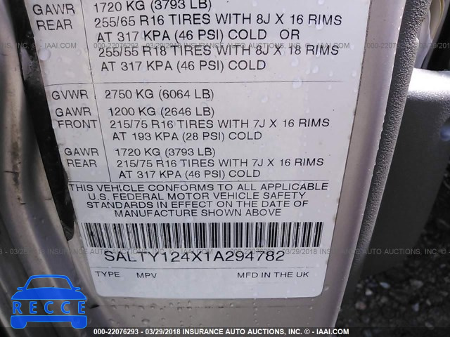 2001 LAND ROVER DISCOVERY II SE SALTY124X1A294782 image 8