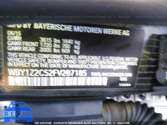 2015 BMW I3 BEV WBY1Z2C52FV287185 зображення 8