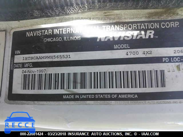 1998 INTERNATIONAL 4000 4700 1HTSCAAM9WH565531 image 9