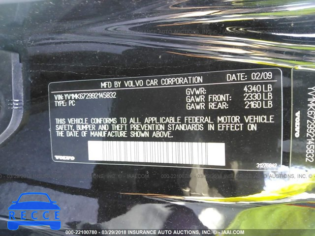 2009 VOLVO C30 T5 YV1MK672992145832 image 8