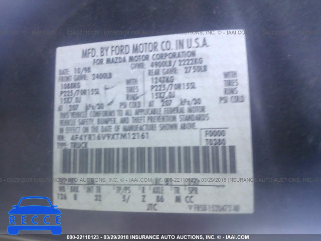 1999 MAZDA B3000 CAB PLUS 4F4YR16V9XTM12161 image 8