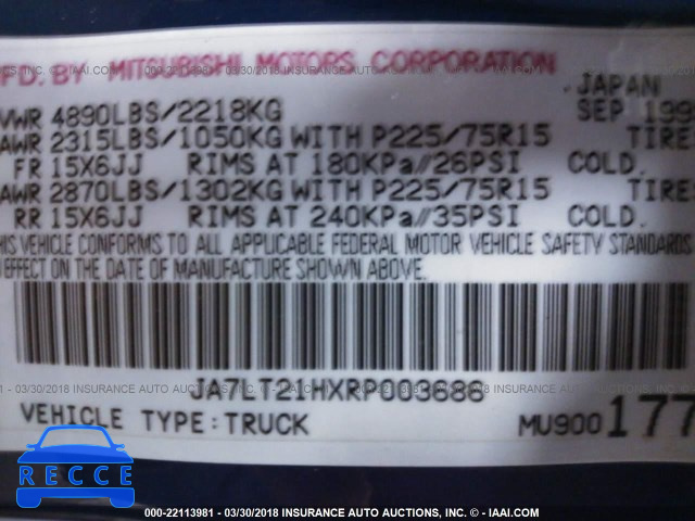 1994 MITSUBISHI MIGHTY MAX JA7LT21HXRP003686 Bild 8