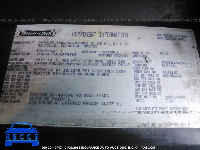 2011 FREIGHTLINER CASCADIA 125 1FUJGLDRXBSAY4969 image 6