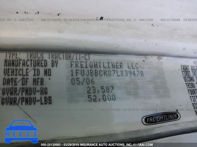 2007 FREIGHTLINER CONVENTIONAL ST120 1FUJBBCK87LX39478 image 9