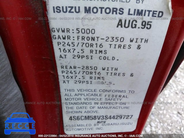 1995 HONDA PASSPORT EX/LX 4S6CM58V3S4429727 image 8