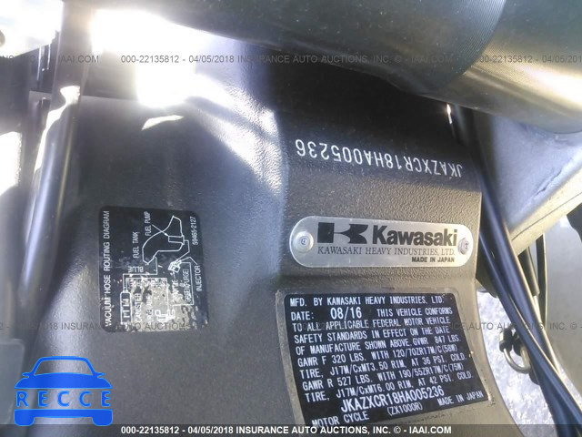2017 KAWASAKI ZX1000 R JKAZXCR18HA005236 image 9