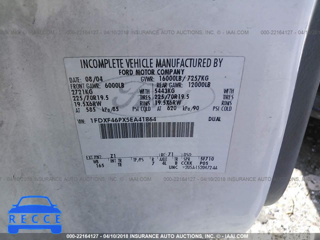 2005 FORD F450 SUPER DUTY 1FDXF46PX5EA41864 image 9