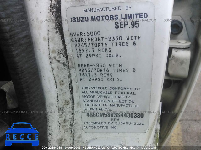 1995 HONDA PASSPORT EX/LX 4S6CM58V3S4430330 image 8