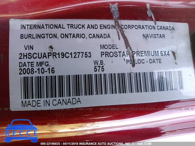 2009 INTERNATIONAL PROSTAR PREMIUM 2HSCUAPR19C127753 image 9