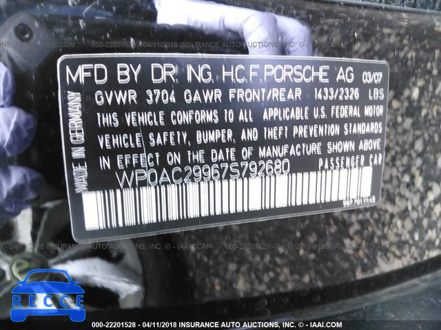 2007 PORSCHE 911 GT3 WP0AC29967S792680 image 8